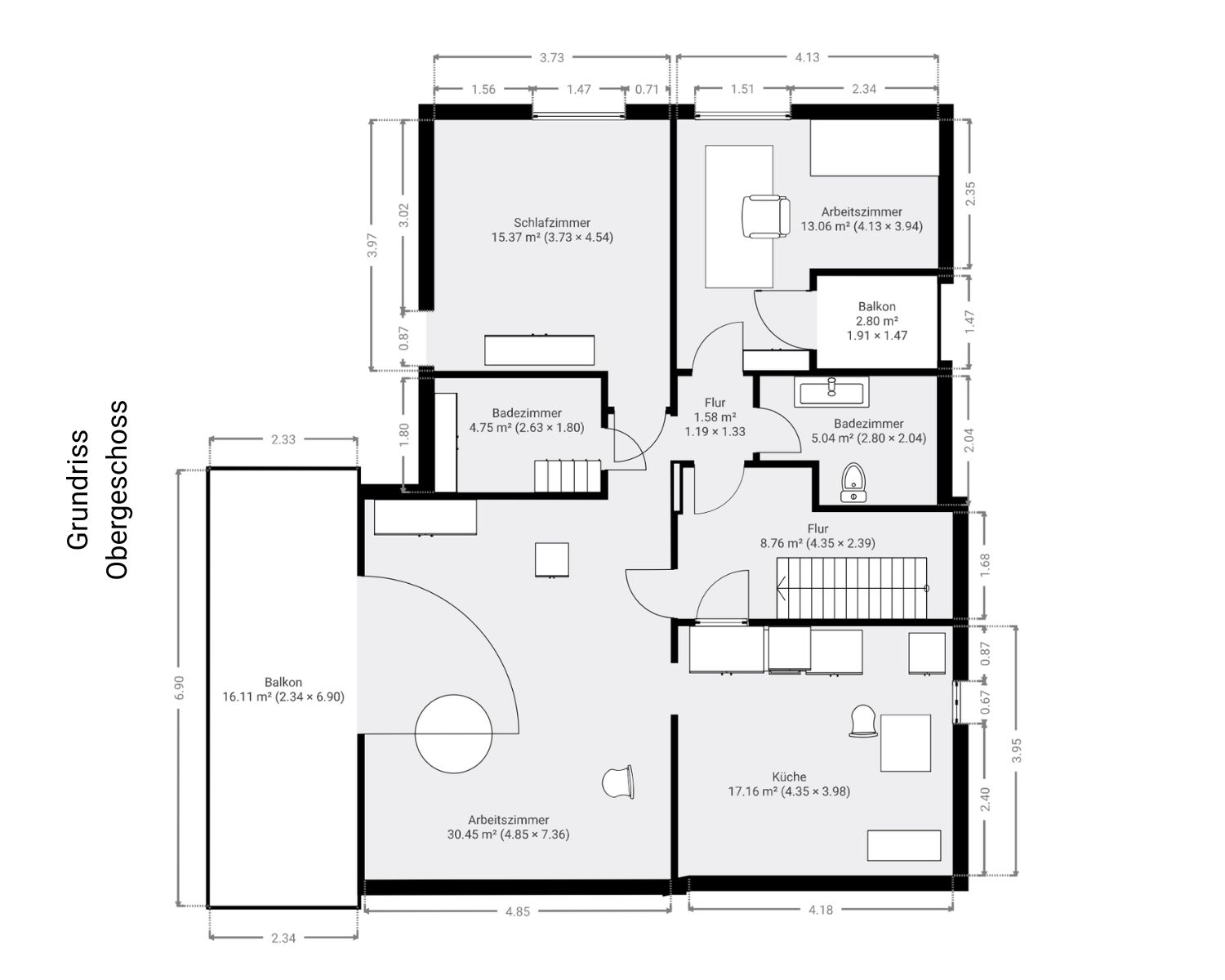 Grundriss Obergeschoss