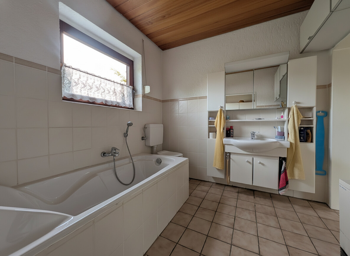 Badezimmer mit Badewanne