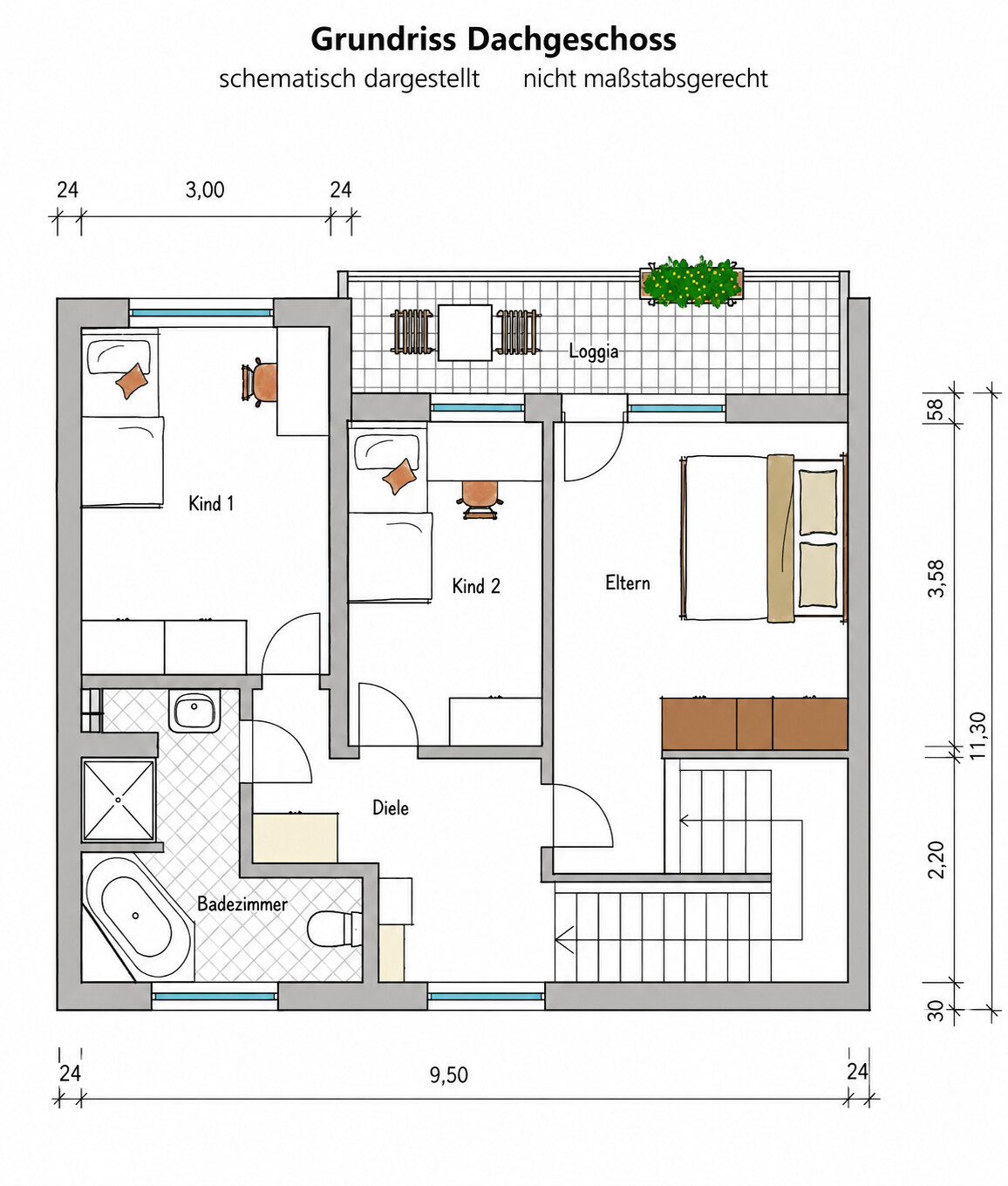 Grundriss Dachgeschoss